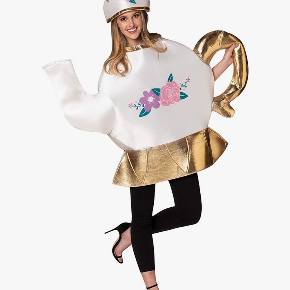 Gold and White Teapot Costume Top